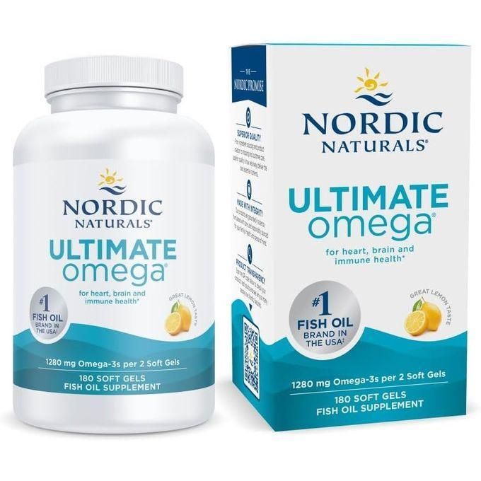 Nordic Naturals Ultimate Omega Nordic Naturals Ultimate Omega, Citron, 1280 mg, 180 capsules à enveloppe molle – Image 1