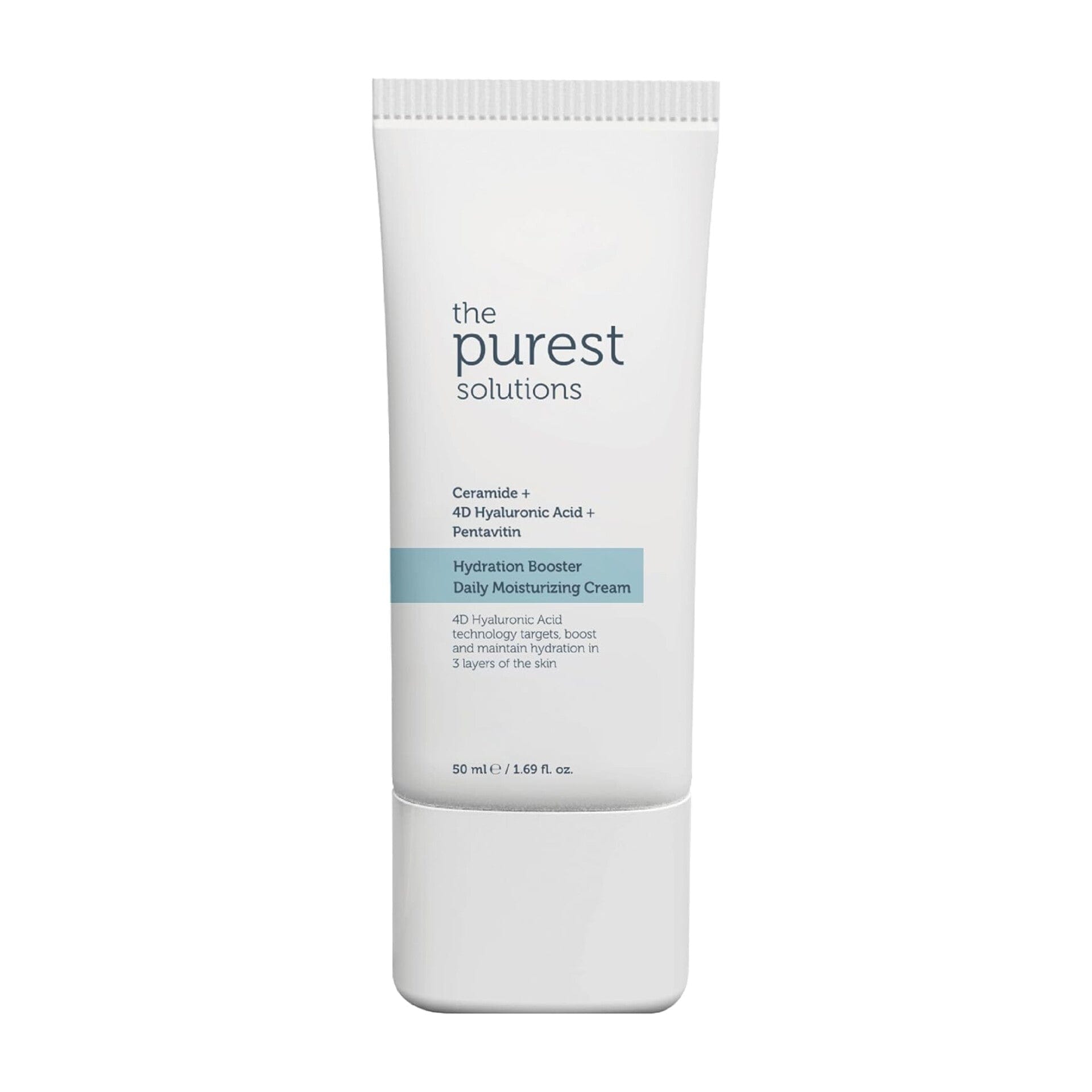 InShot-20240630_180415075 THE PUREST SOLUTIONS - Hydration Booster Daily Moisturizing Cream - Ceramide + 4D Hyaluronic Acid + Pentavitin - 50ml – Image 1