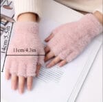 POPPIN - Winter Fuzzy Gloves - réf Kaki – Image 2