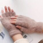 POPPIN - Winter Fuzzy Gloves - réf Kaki