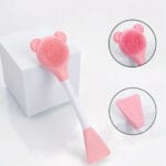 POPPIN - Pinceau en silicone 2 en 1 pour visage - réf Pink – Image 3