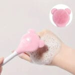 POPPIN - Pinceau en silicone 2 en 1 pour visage - réf Pink – Image 9