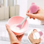 POPPIN - Pinceau en silicone 2 en 1 pour visage - réf Pink – Image 8