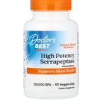 Doctor's BEST Serrapeptase à haute efficacité, 120 000 USP, 90 capsules végétariennes