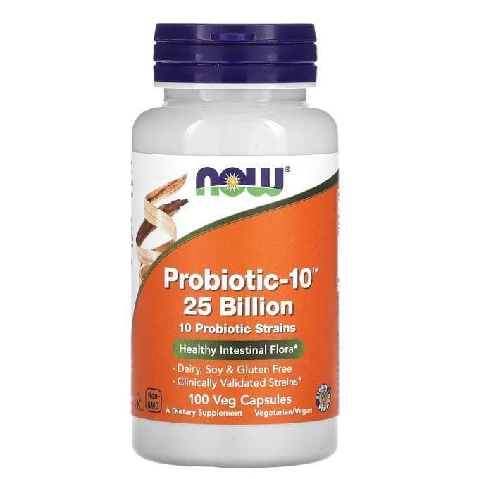 now-foods-probiotic-10-25-milliards-25-billion-100-capsules-vegetariennes Now Foods Probiotic-10, 25 milliards, 25 Billion, 100 capsules – Image 1