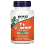Now Foods Tri chrome, Chromium 500 mcg, Soutient le métabolisme sain du glucose, 180 Veg
