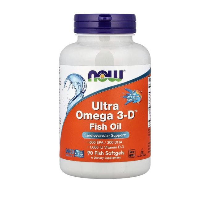 now-foods-ultra-omega-3-d-600epa-300dha-d3-1000iu-90capsules- Now Foods Ultra omega 3-D 600EPA 300DHA D3 1000IU 90capsules – Image 1