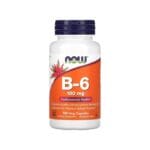 Now Foods Vitamine B6 B-6, 100 mg, 100 capsules végétales
