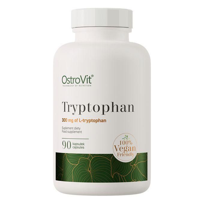 ostrovit-tryptophane-90-caps-acide-amine-serenite-mentale-sommeil OstroVit Tryptophane - Acide Aminé 90 Capsules – Image 1