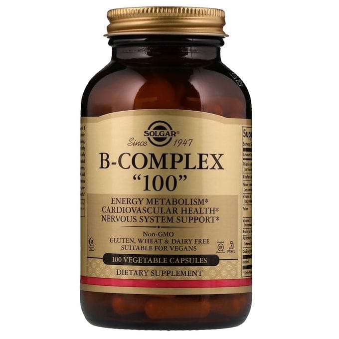 b-complex-100-100-gelules-vegetales-solgar- Solgar B-Complex 100, 100 gélules végétales – Image 1