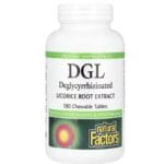 Natural Factors DGL, Root Extract, 180 Tablets