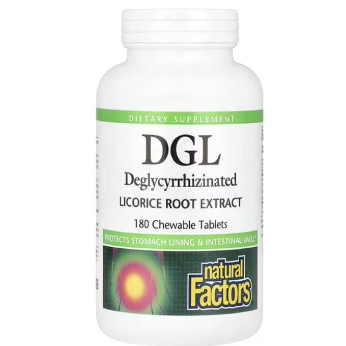 natural-factors-dgl-root-extract-180-chewable-tablets- Natural Factors DGL, Root Extract, 180 Tablets – Image 1