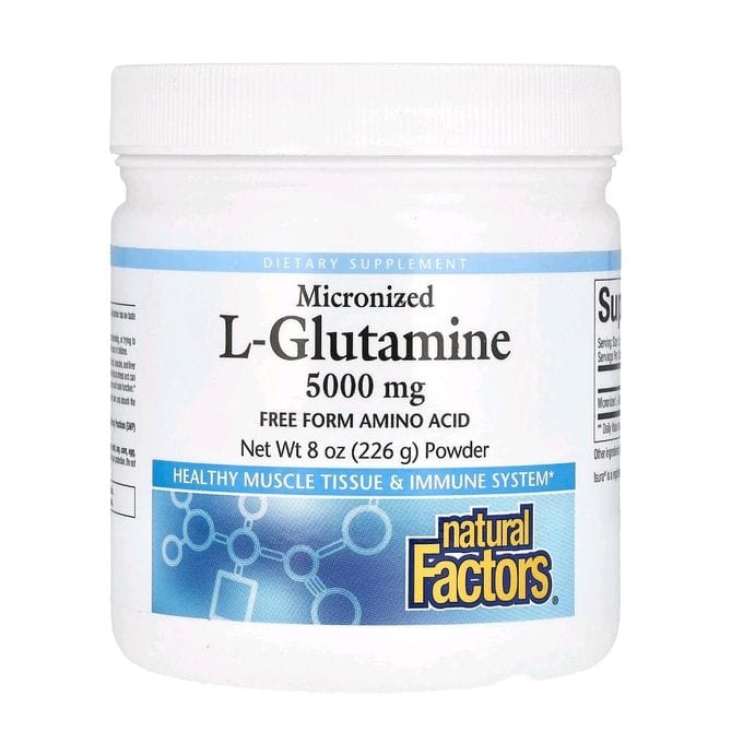 natural-factors-l-glutamine-micronized-5000mg-poudre Natural Factors L-Glutamine 5000mg poudre 226g – Image 1