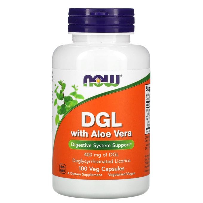 now-foods-dgl-contenant-de-laloe-vera-reglisse-400-mg- C Now Foods DGL contenant de l'Aloe Vera 400 mg 100 Gélules – Image 1