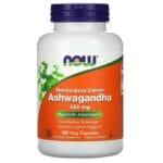 Now Foods Extrait standardisé d’ashwagandha, 450 mg, 180 capsules