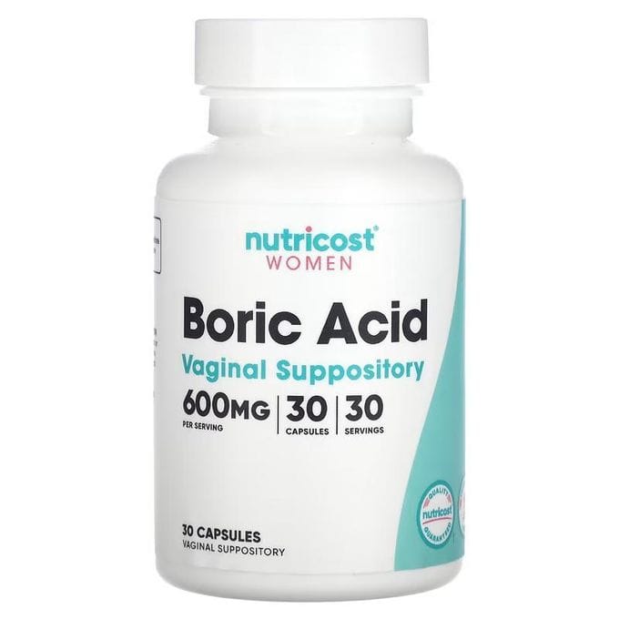 nutricost-acide-borique-pour-femme-600-mg-30-capsules- Nutricost Acide borique pour femme, 600 mg, 30 capsules – Image 1