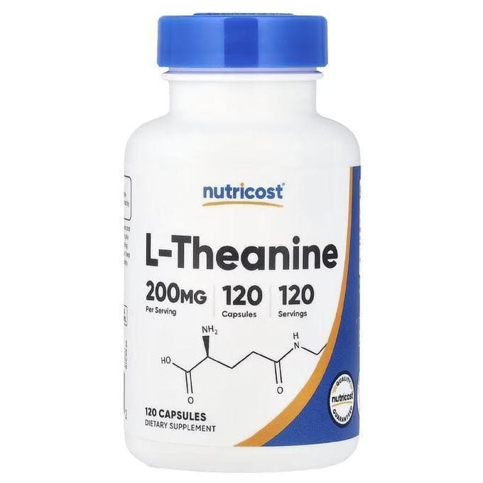 nutricost-l-theanine-200-mg-120-capsules- Nutricost L-théanine, 200 mg, 120 capsules – Image 1