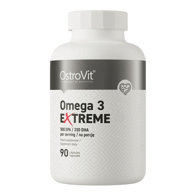 ostrovit-omega-3-extreme-90-caps-1000-mg-dhuile-de-poisson-500-mg-epa-250-mg-dha OstroVit Omega 3 Extreme 1000 mg d'Huile de Poisson, 90 Caps – Image 1