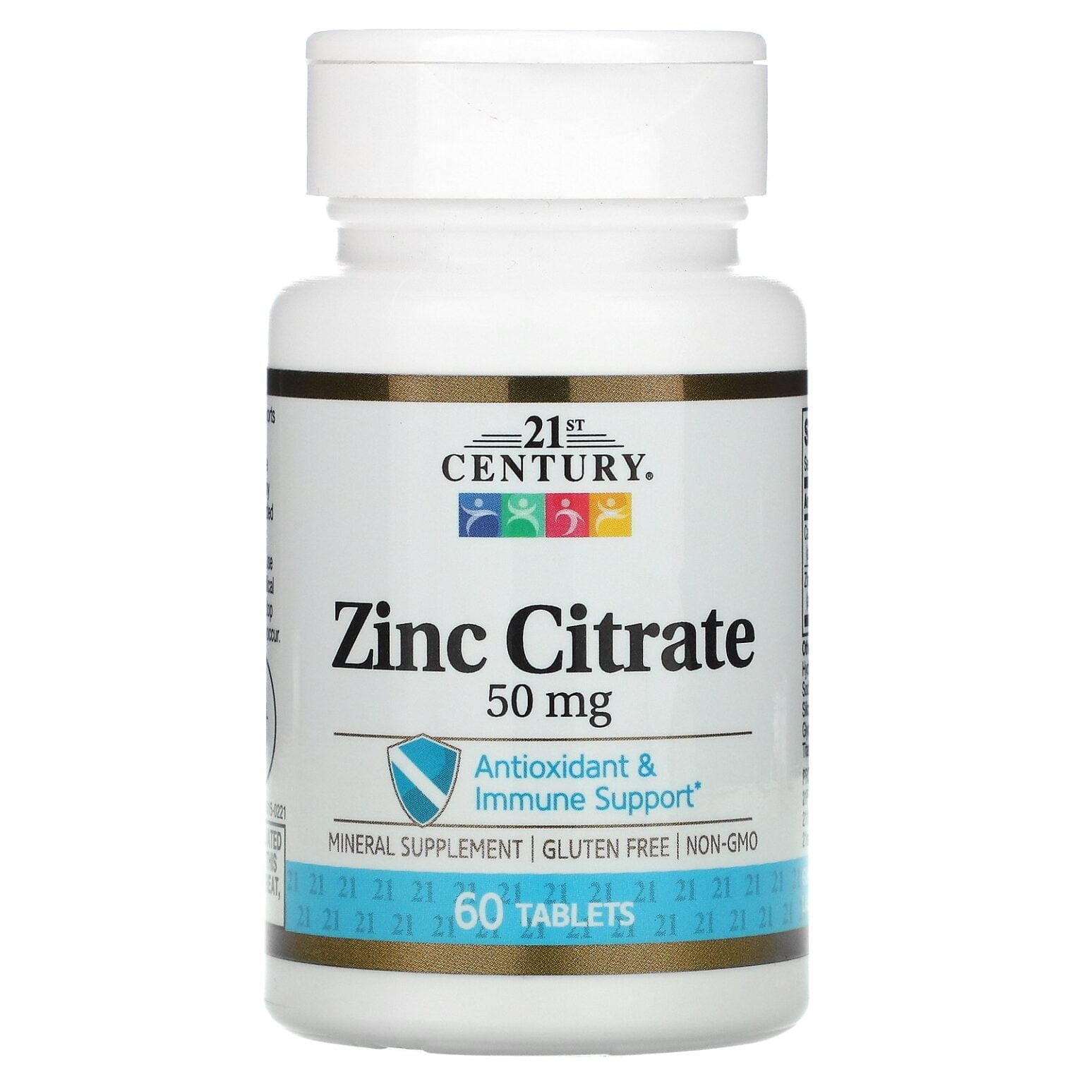 21-Century-Zinc-Citrate-50-mg-60-Tablets.jpg 21st Century, Zinc Citrate, 50 mg, 60 Tablets – Image 1