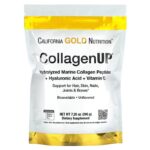California Gold Nutrition, CollagenUP, Peptides de collagène marin hydrolysé à l&rsquo;acide hyaluronique et à la vitamine C, Non aromatisés, 206g