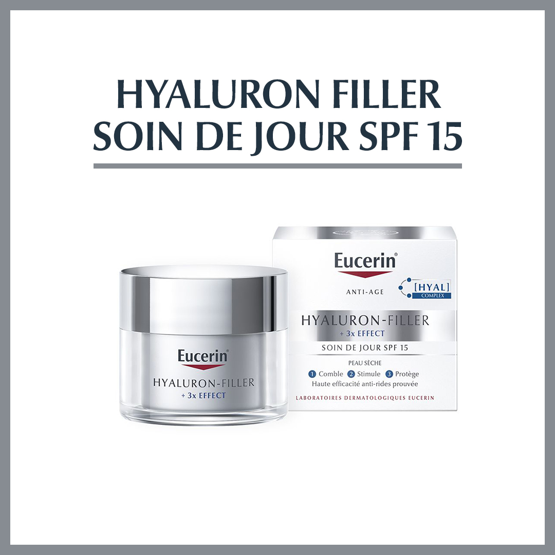 EUCERIN-HYALURON-FILLER-3x-EFFECT-Soin-de-Jour-Peau-Seche-SPF-15.jpg Eucerin Hyaluron Filler Soin de Jour Spf15 Peau Sèche 50ml – Image 1