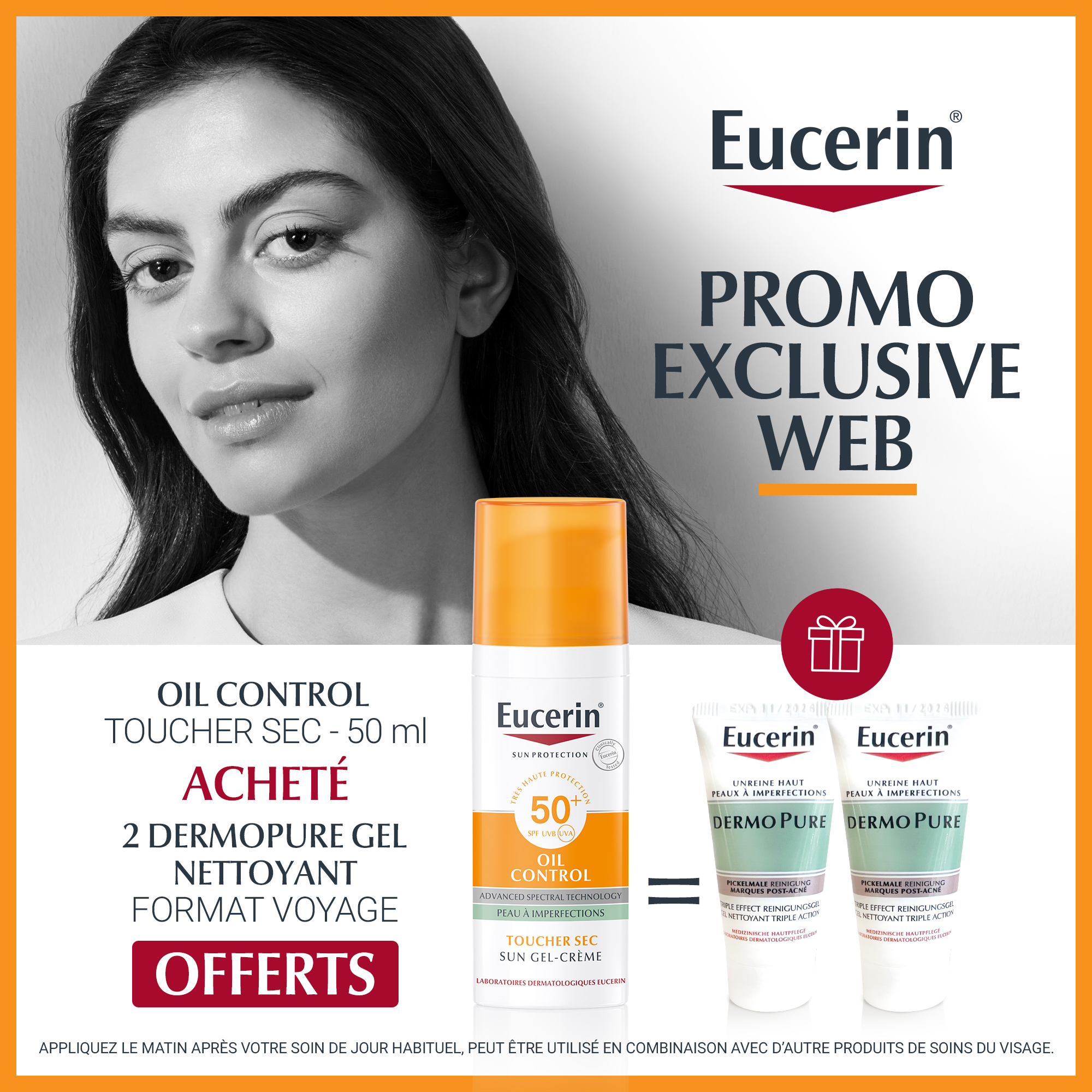 EUCERIN-SUN-TOUCHER-SEC-GEL-CREME-HUILE-CONTROLE-2-Dermpoure-SERUM-Miniature-Offerts.jpg EUCERIN SUN TOUCHER SEC GEL CRÈME HUILE CONTROLE = 2 Dermpoure SERUM Miniature Offerts – Image 1