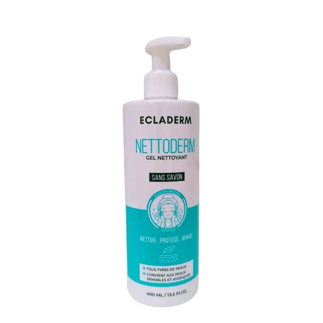 Ecladerm-Nettoderm-gel-nettoyant-400ml.jpg Ecladerm Netto Derm Gel Nettoyant 400ml – Image 1