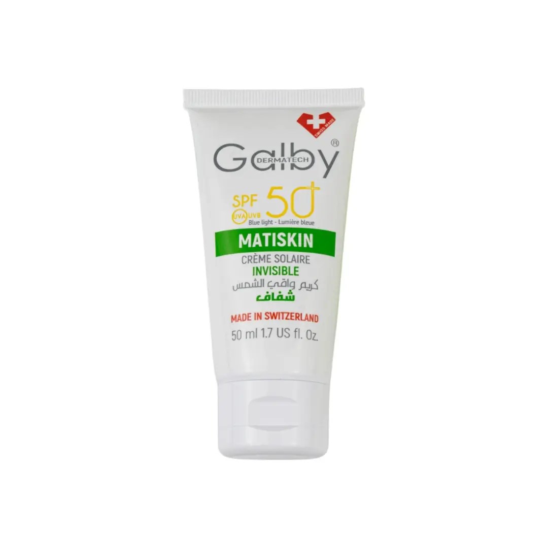 Galby-Dermatech-MATISKIN-Creme-Solaire-Invisible-SPF50-50ml.jpg Galby Dermatech MATISKIN Crème Solaire Invisible SPF50+ 50ml – Image 1