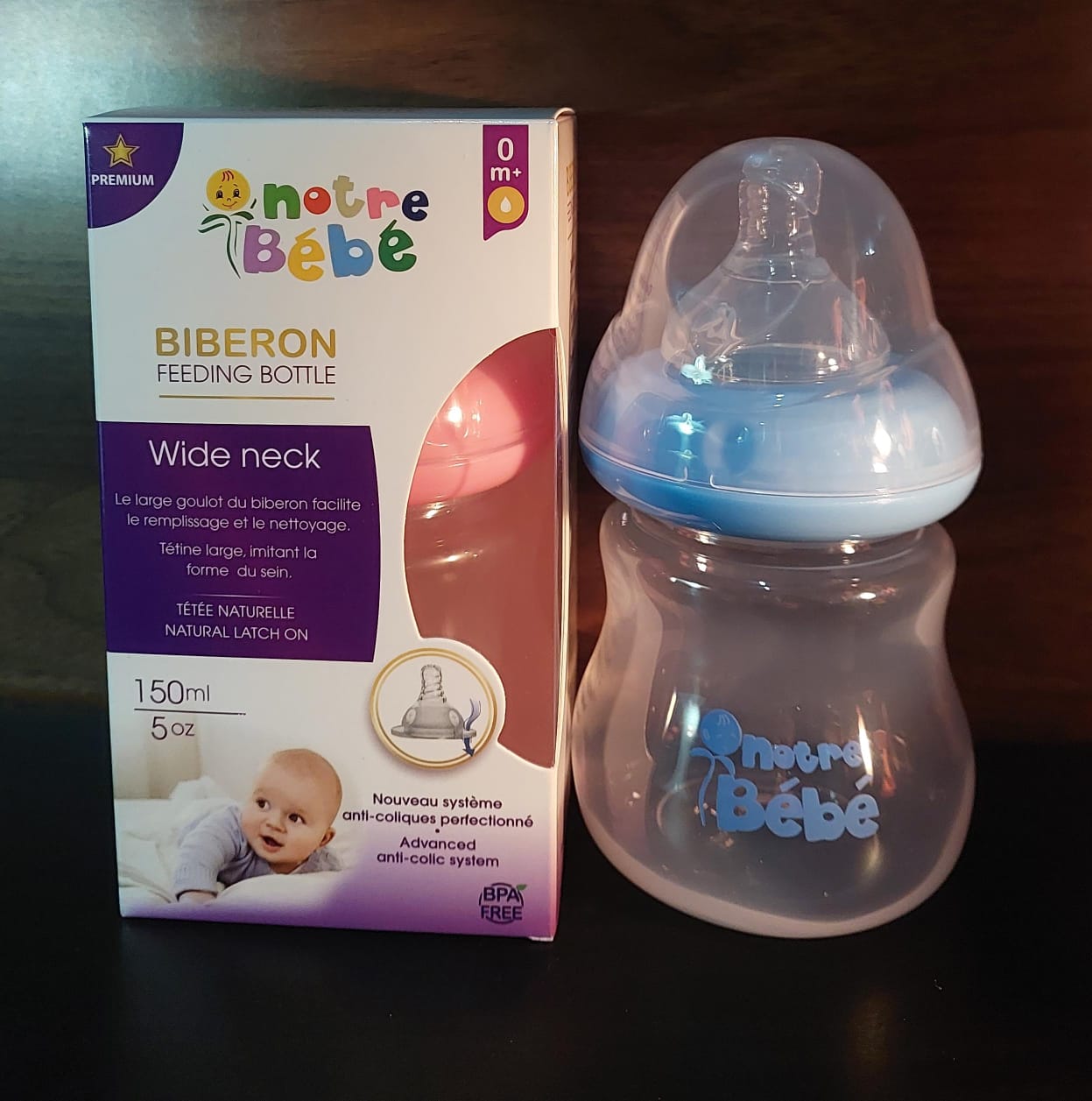 NOTRE-BEBE-BIBERON-WIDE-NECK-150-ML-0-M.jpg NOTRE BEBE BIBERON WIDE WECK 150 ML PREMIUM – Image 1