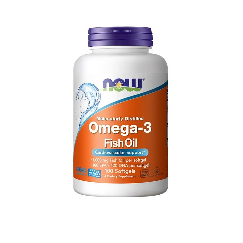 Now-Omega-3-1000Mg-Oil-Fish-100-Capcules.jpg Now Omega-3 1000Mg Oil Fish 100 Capcules – Image 1