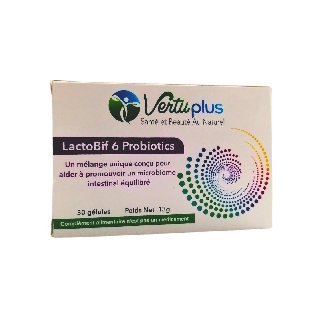 Vertu-Plus-Lactobif-6-Probiotics-30-Gelules.jpg Vertu Plus Lactobif 6 Probiotics 30 Gelules – Image 1