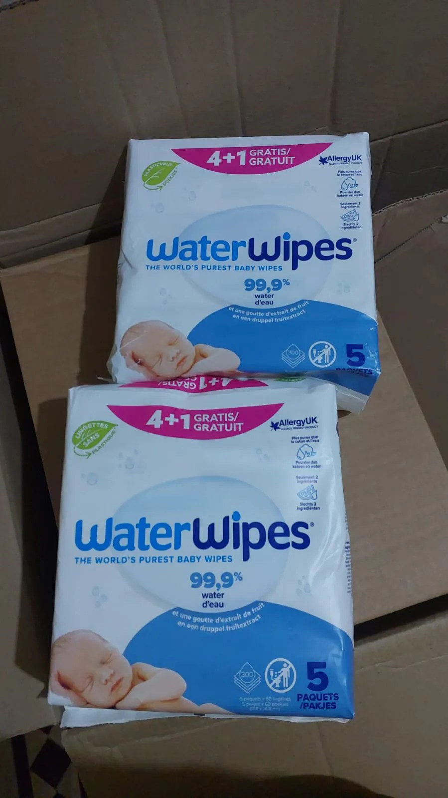WATERWIPES-LINGETTES-BABY-4x60-BIO-1-PAQUET-OFFERT.jpeg WATERWIPES LINGETTES BABY 4×60 BIO +1 PAQUET DE 60 UNITE GRATUIT – Image 1